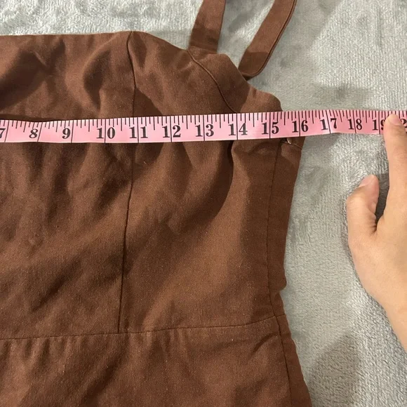 Commense linen & cotton cut out split long maxi dress - Picture 4 of 10